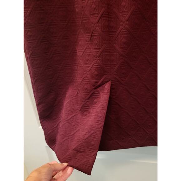 Betsey Johnson Long Sleeve Round Neck Dress Size 12 Burgundy NWT 80s - Picture 12 of 16